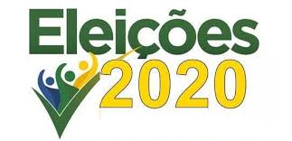 Foto: Senado Federal #Pracegover. Banner em disposição de retrato. Fundo branco. Centralizado na cor verde a palavra eleições e abaixo o numero 2020 na cor amarela. A esquerda da palavra eleições três gifs representando pessoas um na cor azul, outro na co